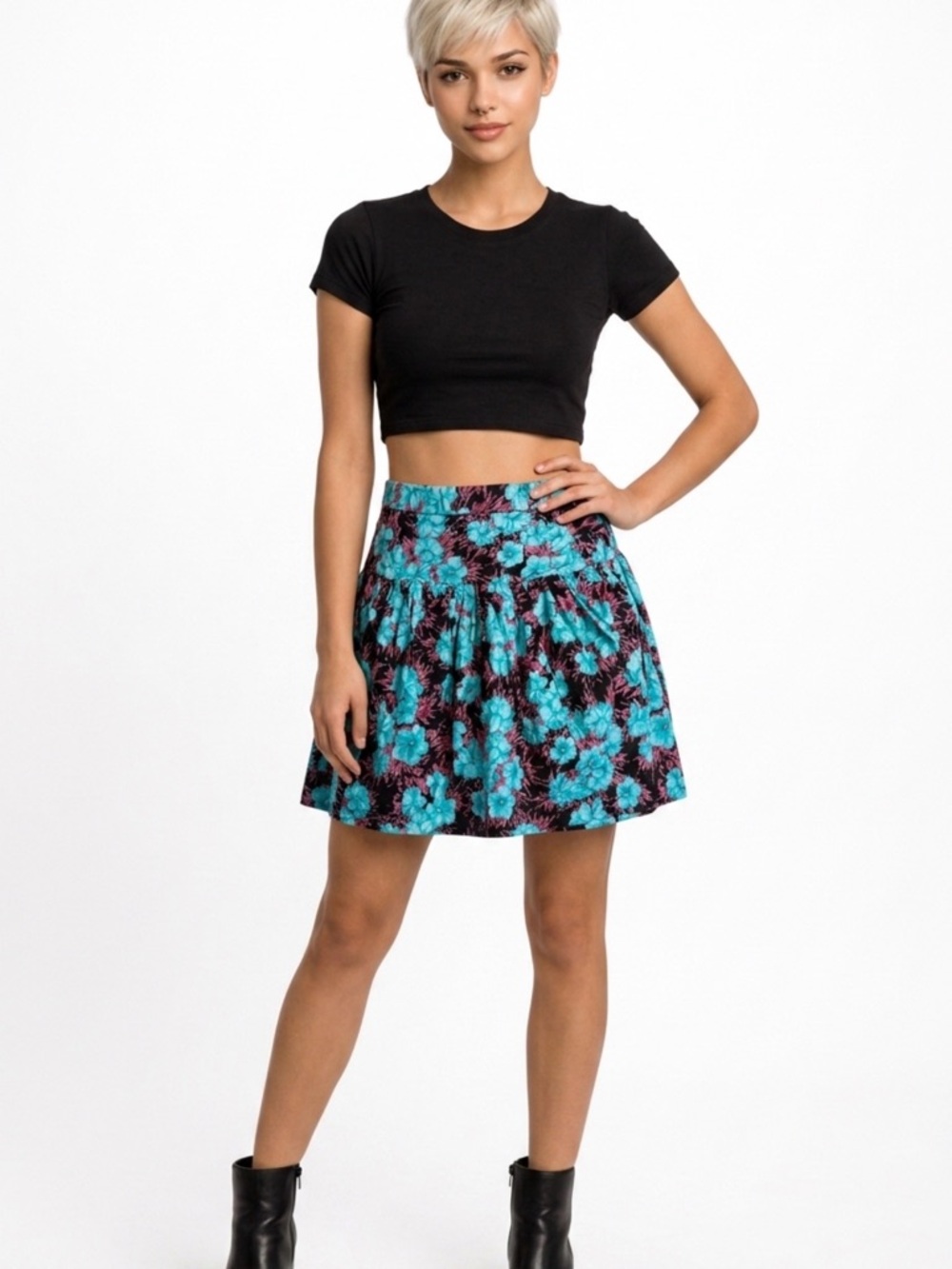 ZARA Floral Mini Skirt Size (XS) NWT